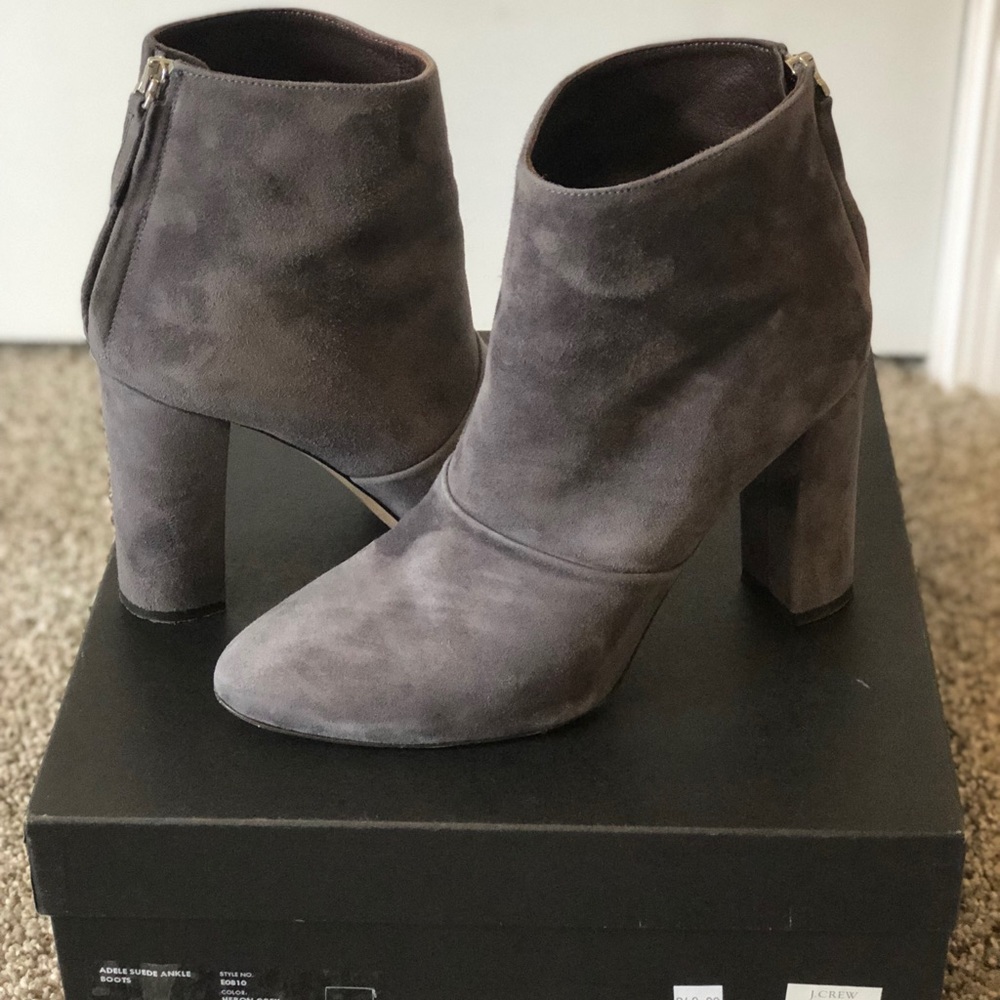 J.Crew Adele Suede Ankle Boots EUC